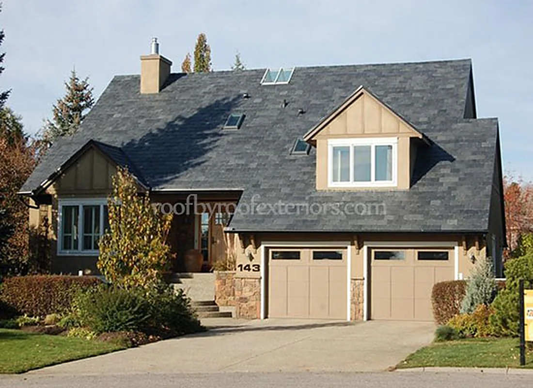 Craftsman-style home with a new dark shingle roof